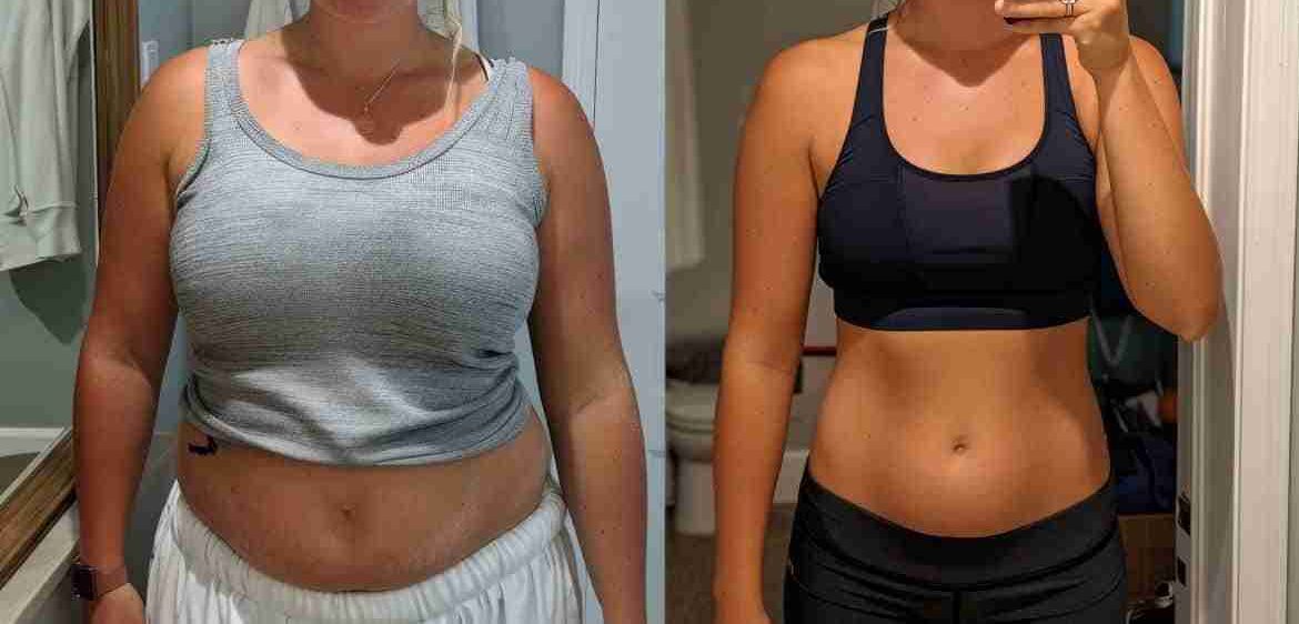 Client body composition transformation showing results from combining cardio and strength training for fat loss