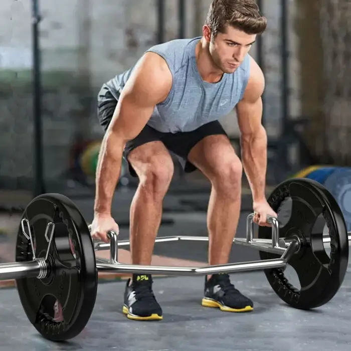 man doing deadlift with trap bar for functional strength training